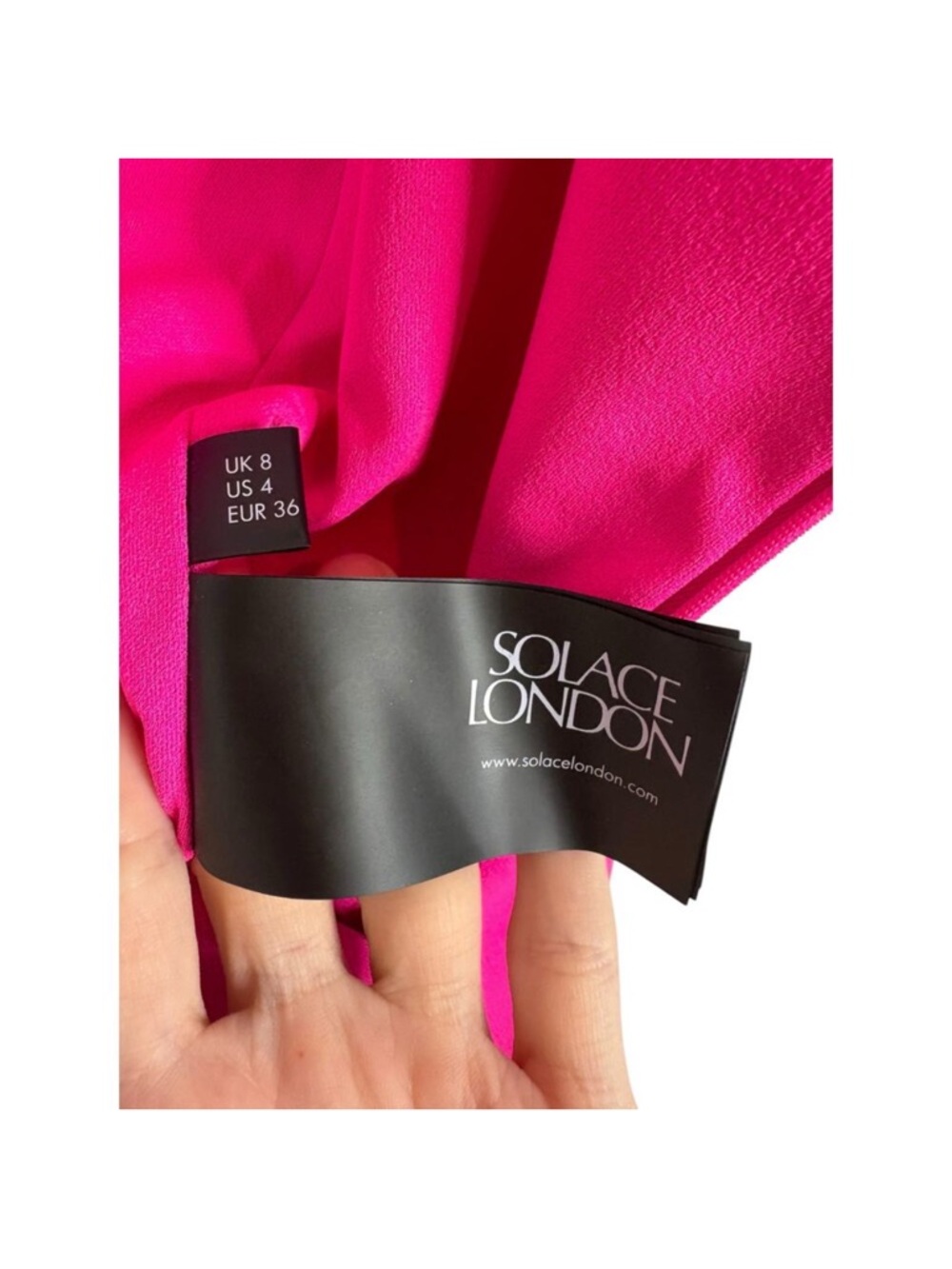 Solace London Hot Pink Square Neck Maxi Dress - Picture 6 of 7